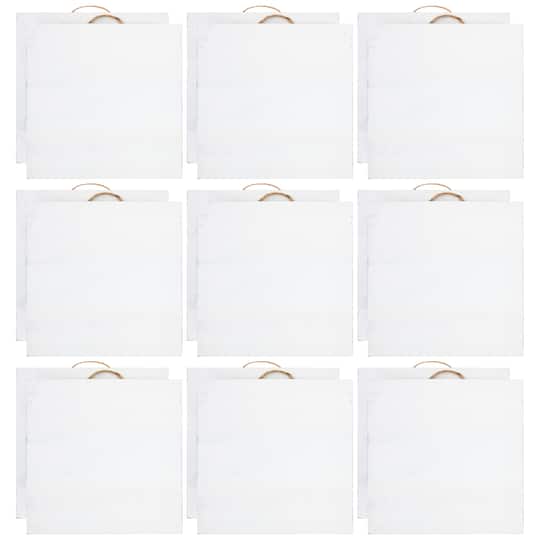 9 Packs: 2 ct. (18 total) 10" x 10" Whitewashed Wood Square Plaques by Make Market®
